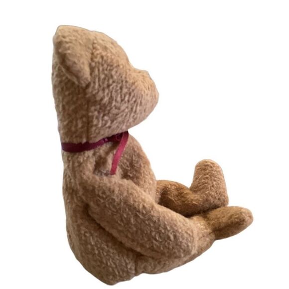 1993 1996 Retired Curly The Teddy Bear Ty Beanie Baby Plush Collectible Vintage - Picture 2 of 12